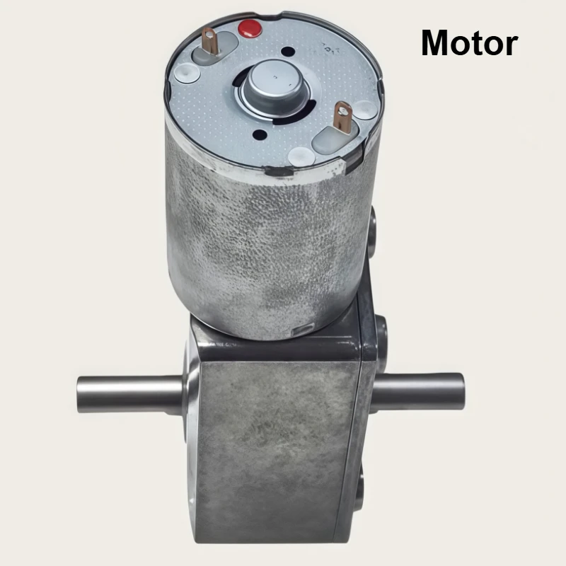 1pc Dc 6V 12V 24V 4632-370 Worm Gear Motor Double Output Shaft Electric Gear Motor High Torque Self-Locking Motor 6RPM-210RPM