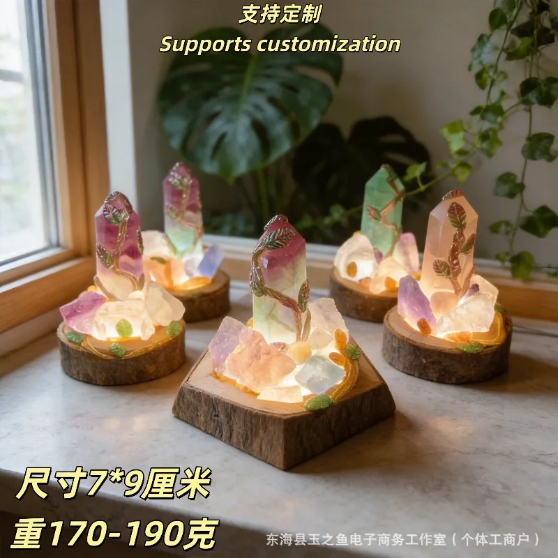 Natural rough crystal single spire handmade DIY atmosphere crystal ornament