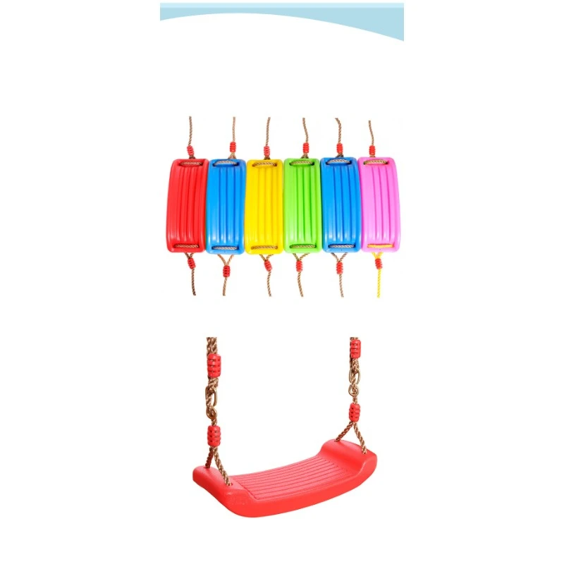 Columpio de jardín para niños, asiento colgante, juguetes voladores con cuerdas ajustables en altura, juguetes para interiores y exteriores, columpio con tablero curvo de arcoíris