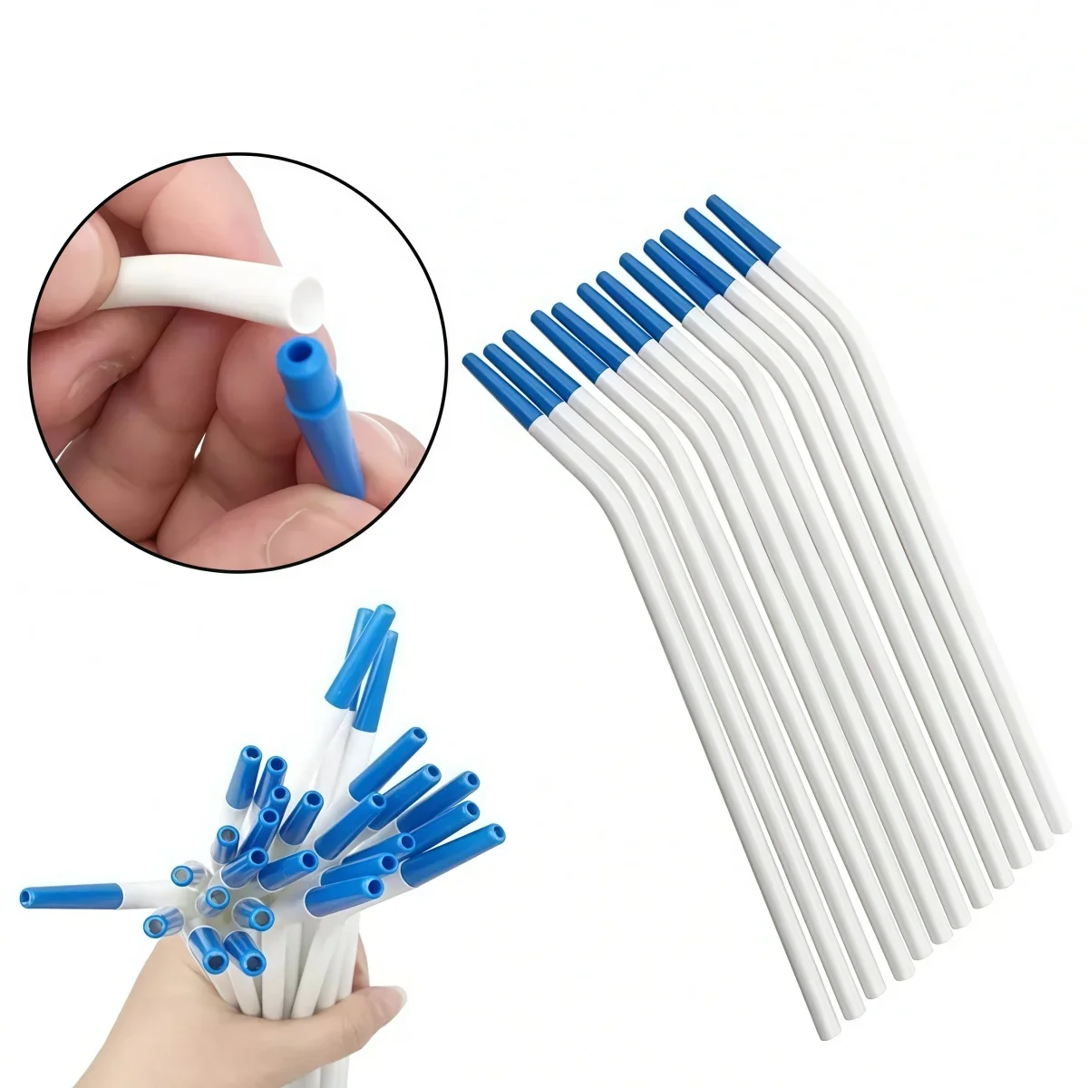 50/100/set Disposable Dental Clinic Surgical Suction Tips Dental Surgical Aspirator Suction Tube Clinic Saliva Suction Tool