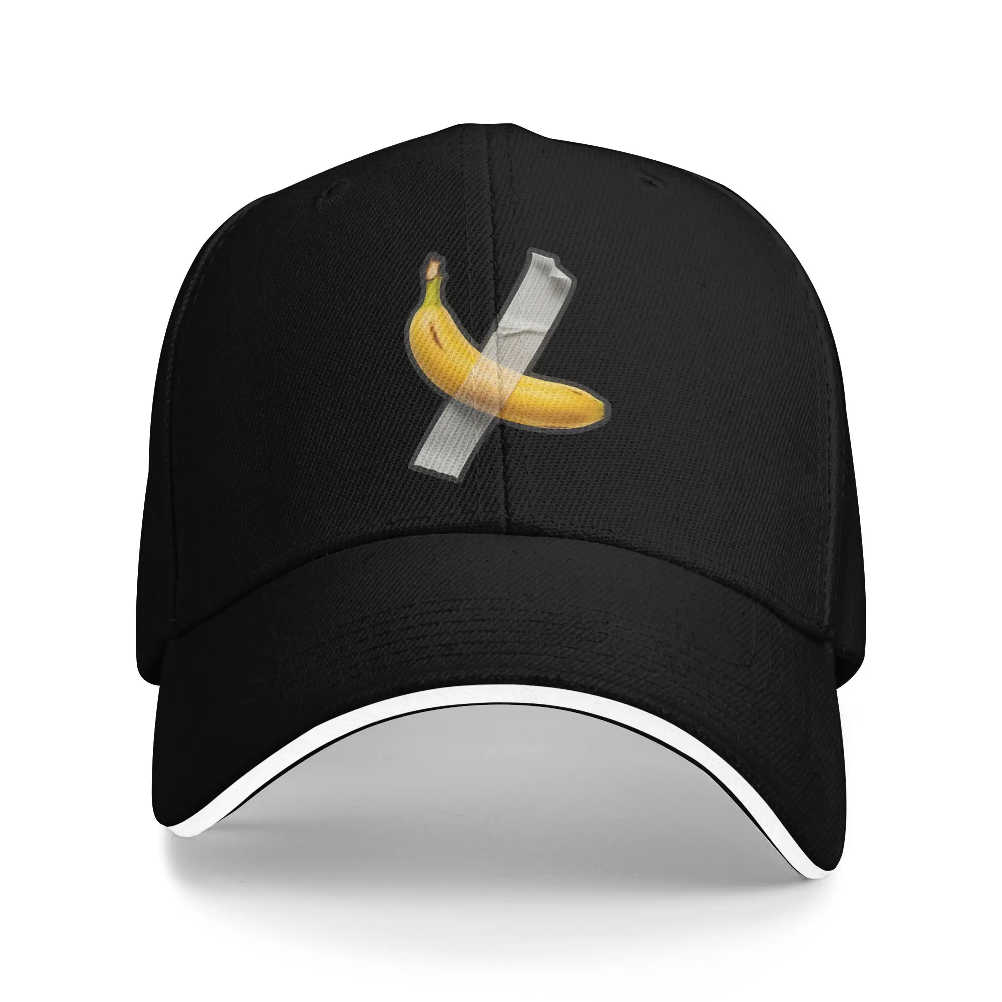 Spring Banana Tape Hilarious Sarcastic Brainrot Funny Meme Baseball Cap y2k Cool Design Sun Trucker Hat Women Men Baseball Caps