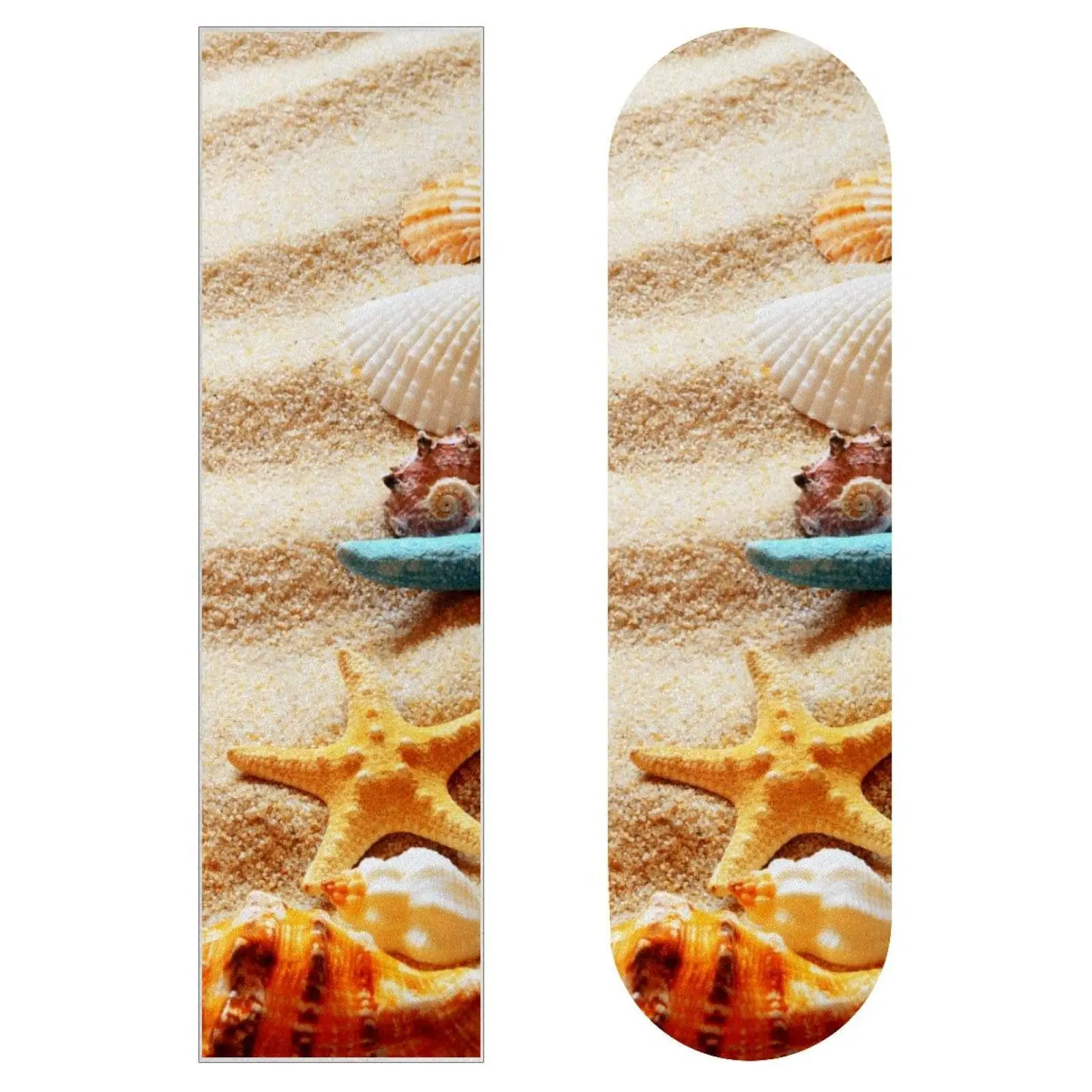 

Skateboard Grip Tape Stickers,Beach Sea Shells Print Non-Slip Tape Sticky Scooter Griptape Longboard Deck Sandpaper 33x9 Inch