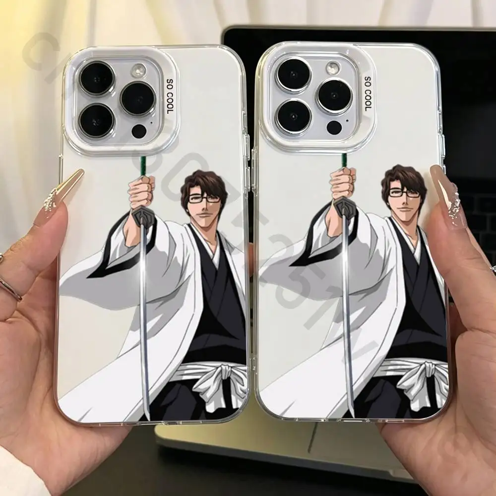 

Anime A-Aizen S-Sousuke Phone Case for iPhone 17 16 15 14 ProMax 13 11 Pro Max air Plus Matte IMD Laser Cover