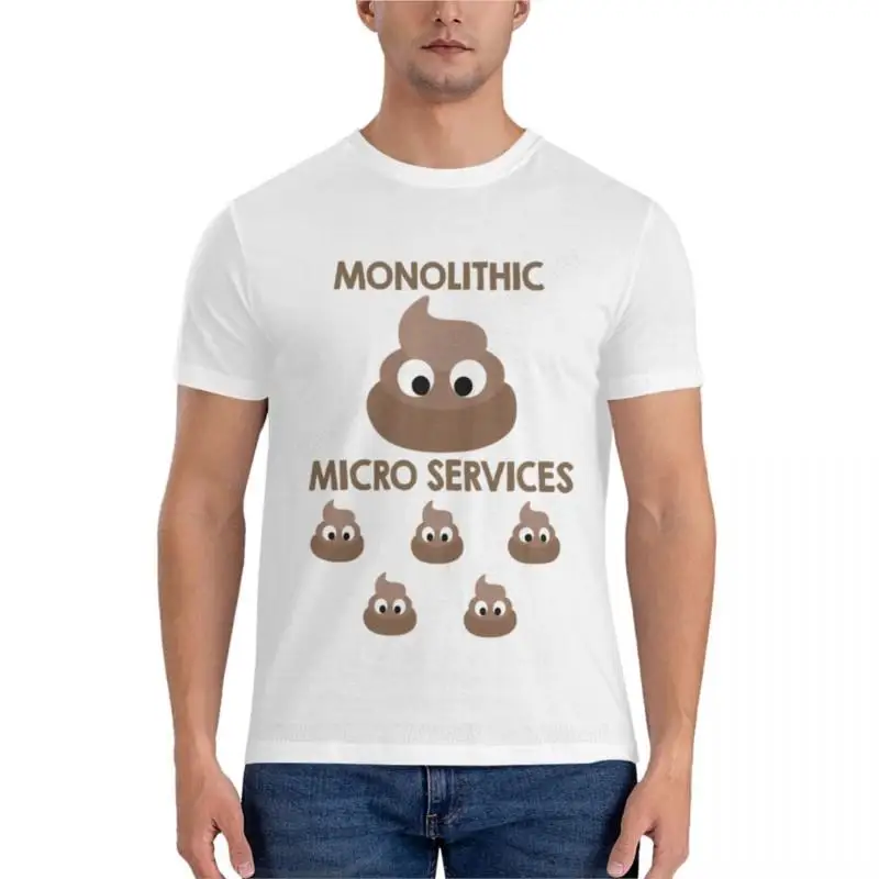 Monolith vs Microservices Funny Developer design Classic T-Shirt Short sleeve tee black t shirts for men