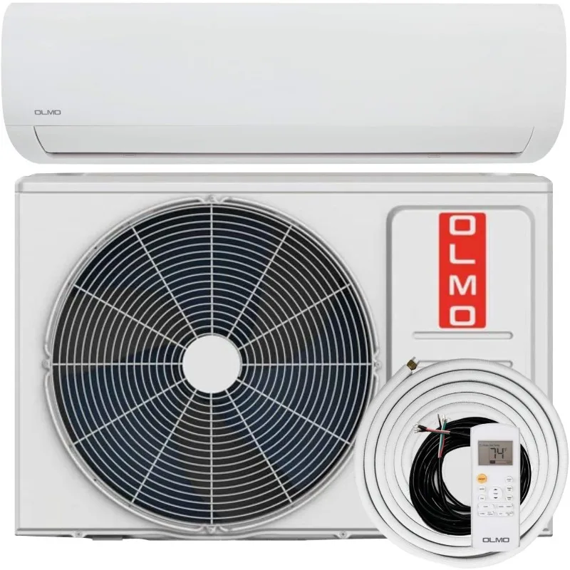 OLMO Alpic 24000 BTU Ductless Mini Split Air Conditioner Heating and Cooling Full Set with 16ft Installation Kit