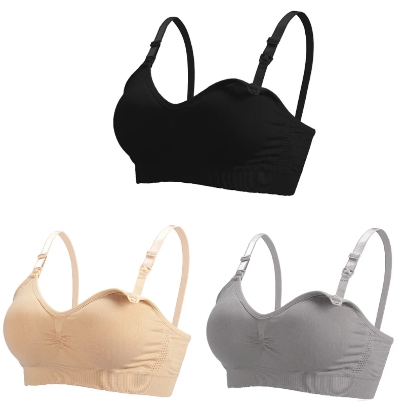 Bezszwowe biustonosze do karmienia z dekoltem w serek, push-up, bez fiszbin, oddychające, bielizna do karmienia, biustonosze ciążowe dla kobiet