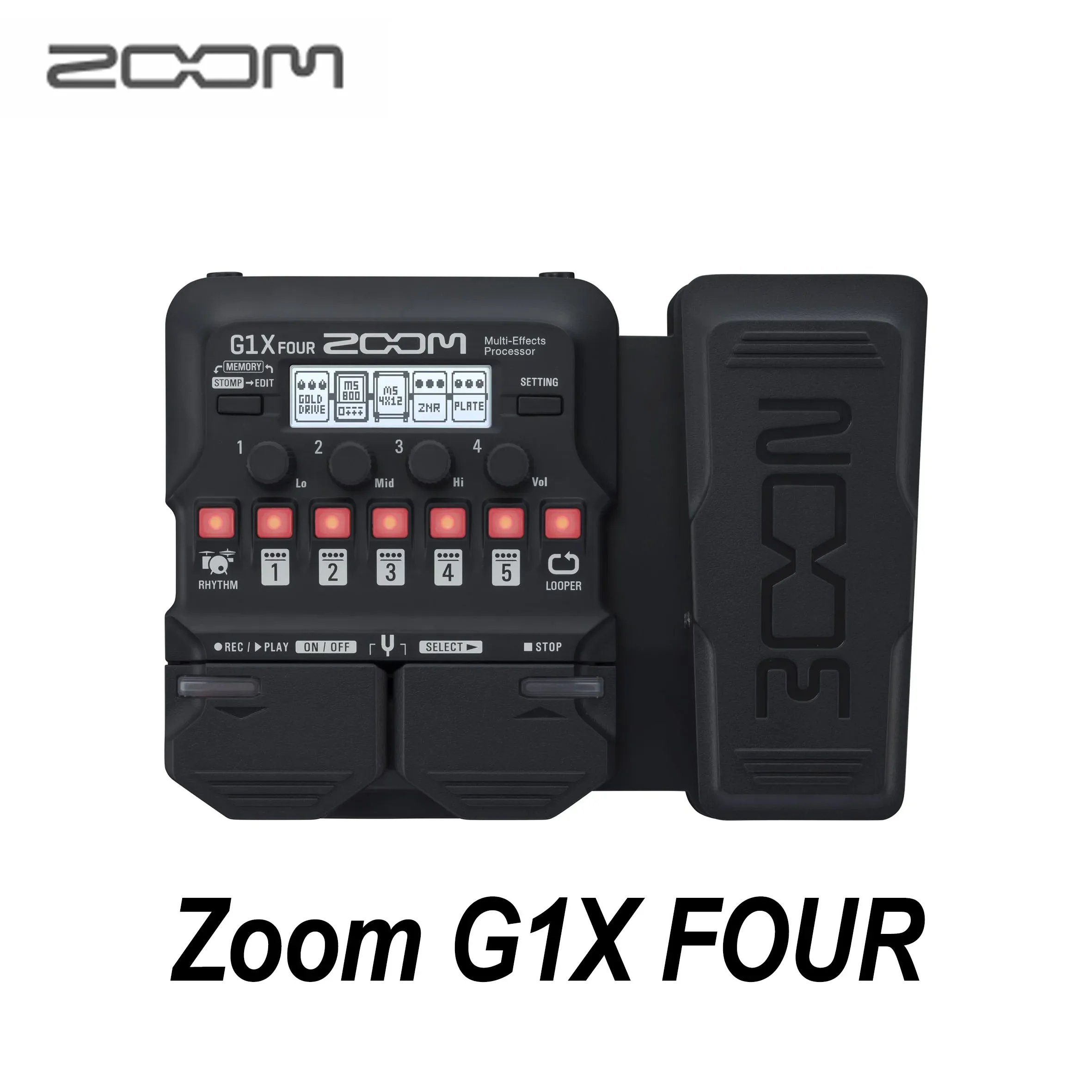 ZOOM Effects Processor G1 G1X FOUR Electric Guitar Multi-Effects Pedal with Drum Machine and Amp Simulation