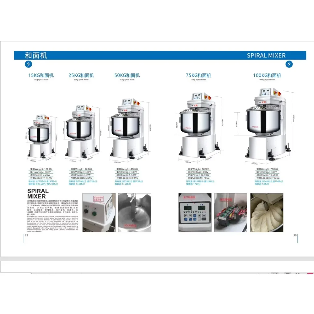 Commercial Electric Dough Mixer Machine, Planetary Stand Mixer for Bread Pizza Pasta Dough, Stainless Steel Bowl