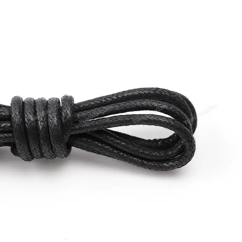 Cotton Waxed Shoelaces Round Oxford Shoe laces Boots Laces for Shoes Waterproof Leather Shoelace 60/80/100/120/140/180cm 1Pair image 5