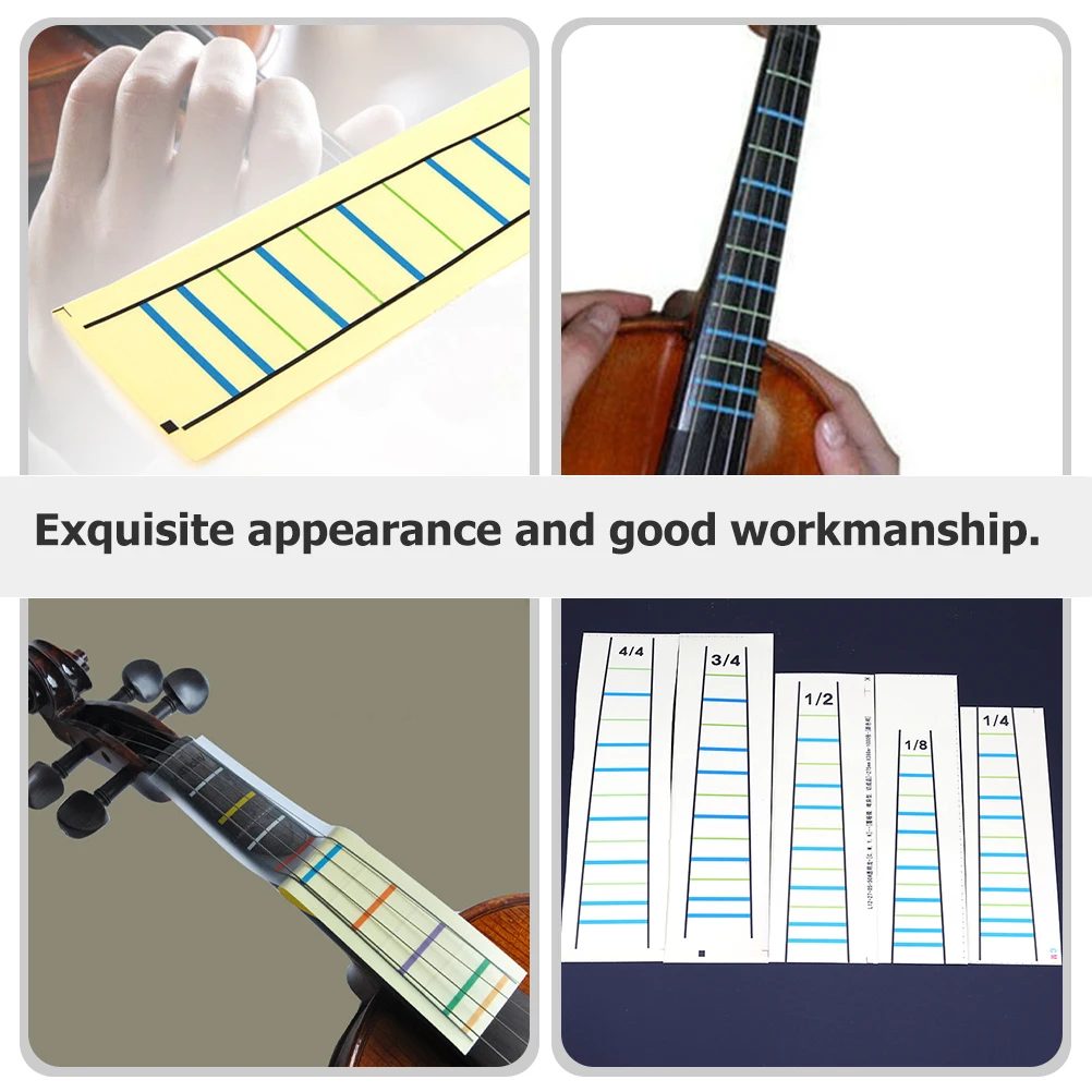 

4 Pcs Finger Position Stickers Removable Fretboard Labels for Violin Learning Guide Note Decals Frets Map Stickers Beginners