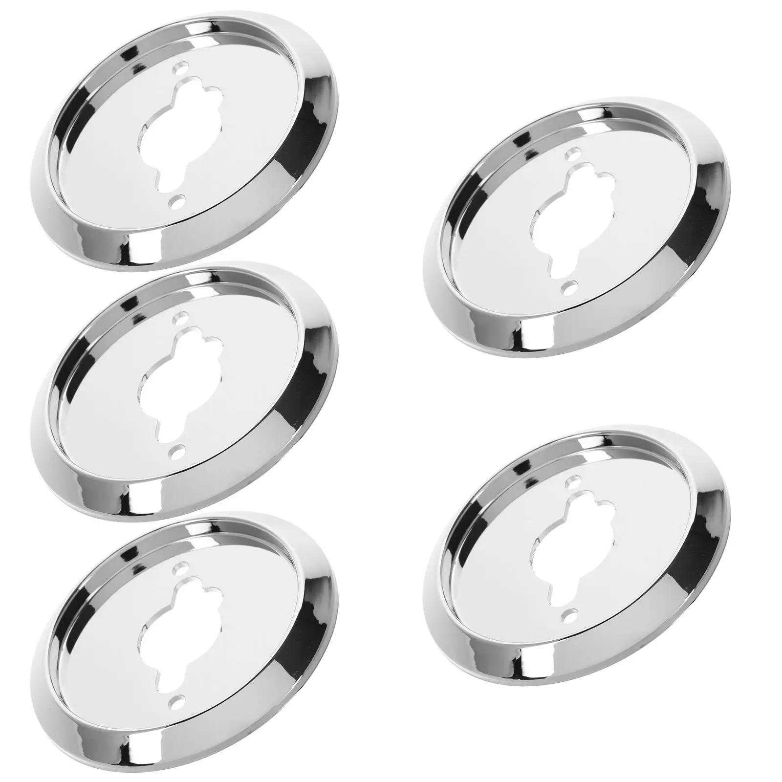 

5 Pcs Knob Seat Silver Abs Electroplating Plastic BBQ Grill Base For Kitchen Cooktop Stove Oven Gas Switch Replacement