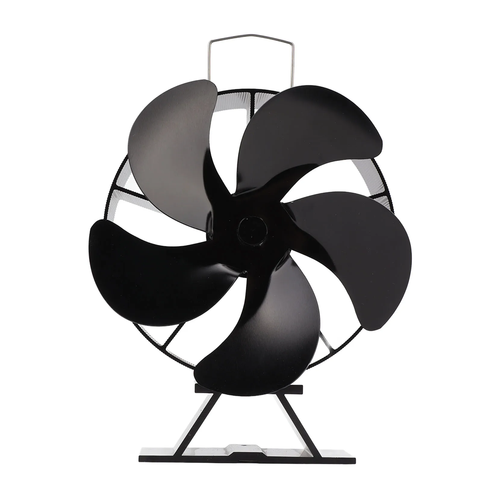 Heat Powered Stove Fan 5-Blade Fireplace Fan Wood Burning Stove Fan High-Temperature Air Circulator Thermoelectric Stove Fan