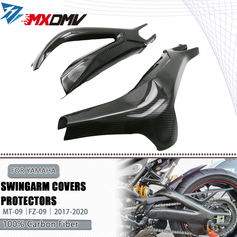 3K Full Carbon Fiber Motocross Accessories Swingarm Covers Panels Protectors Guards For YAMAHA MT09 FZ09 2013-2020