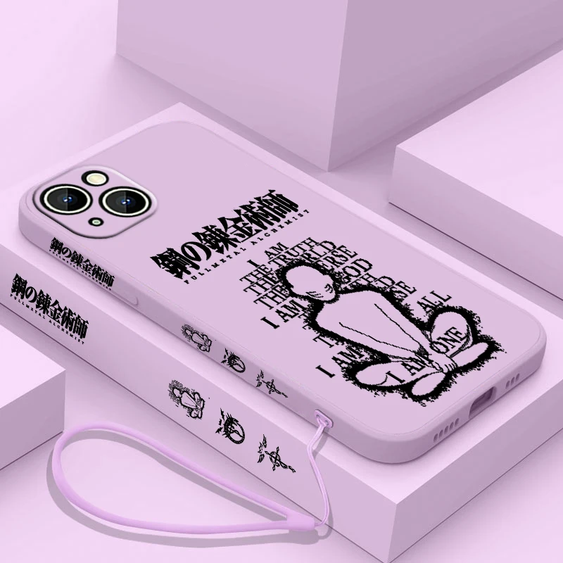 Fullmetal Alchemist Edward etui na telefon Apple iPhone 15 14 13 12 11 Pro Max Plus 8 7 SE etui na lewą linę