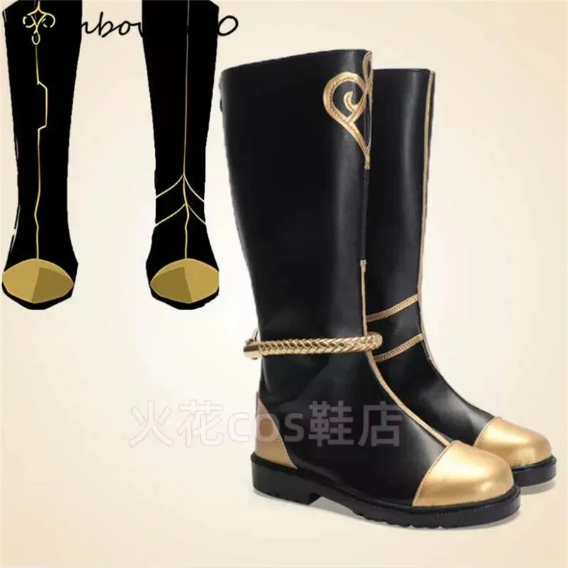 

Xiao Genshin Impact Обувь для косплея Сапоги Игра Аниме Вечеринка Хэллоуин Рождество РадугаCos0 W4121