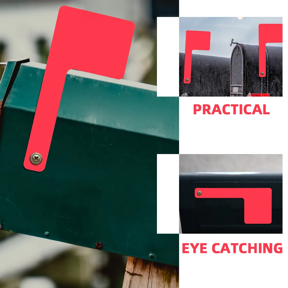 

Acrylic Mailbox Flag Letter Box Accessories Durable Red Flag for Outdoor Mailboxes Universal Replacement Kit Decorative