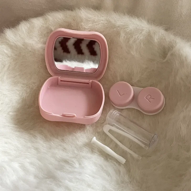 Three-dimensional Love Contact Lenses Case Beauty Eye Box Travel Portable Contact Lens Box Girls Colored Contact Lenses Box