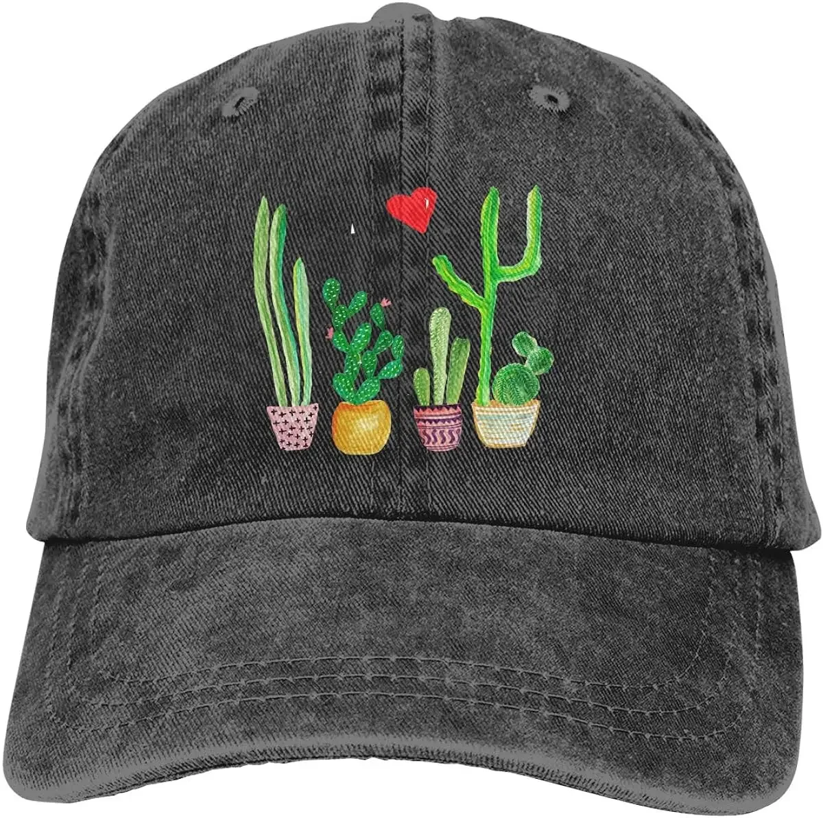 Unisex Cacti Cactus Love Artical Vintage Jeans Adjustable Baseball Cap Cotton Danln Dad Hat