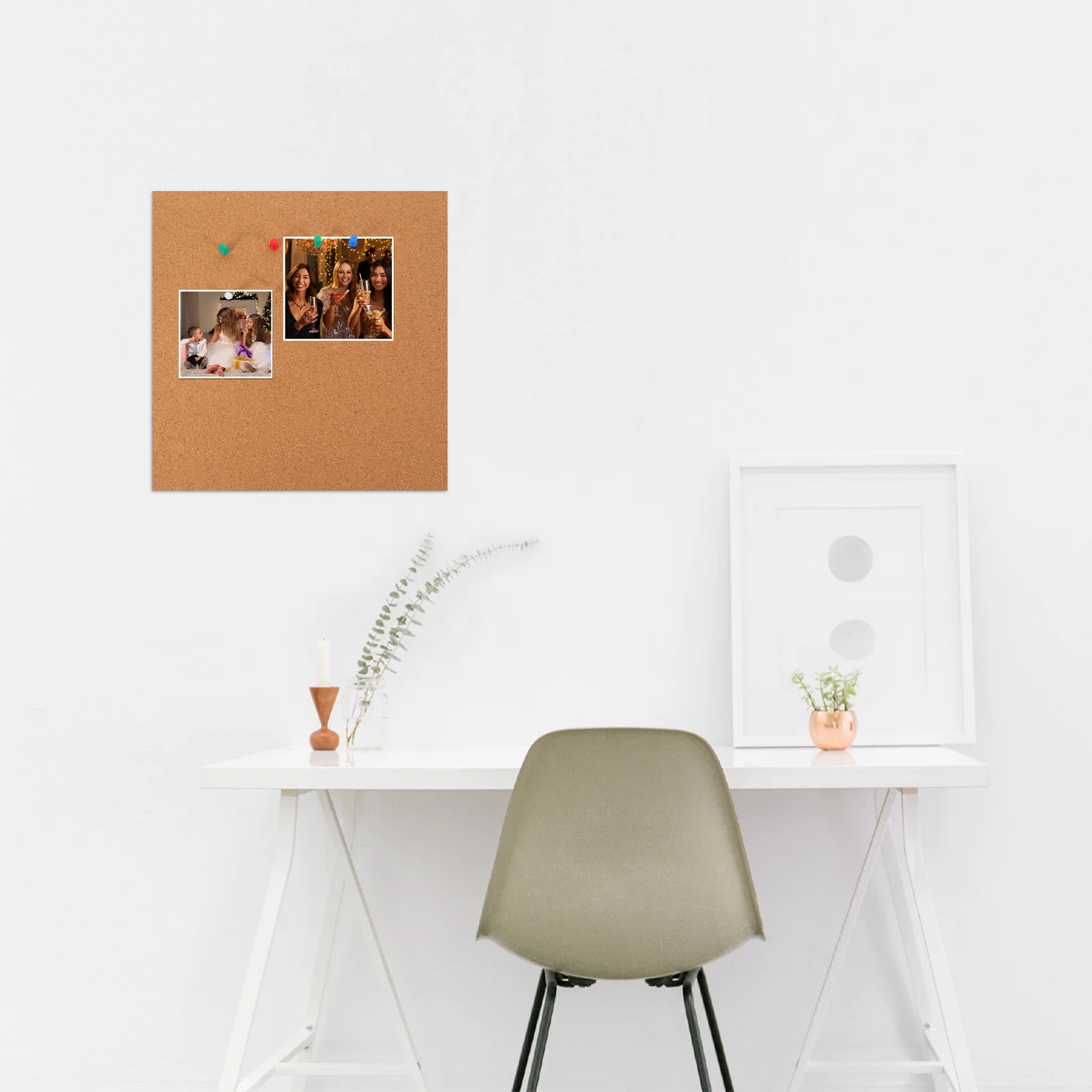 1 مجموعة ذاتية اللصق الفلين 30X40 سنتيمتر خفيفة الوزن الخشب تقليم لمكتب جدار المنزل عرض لوحة الإعلانات لوحة رسائل الزخرفية #3