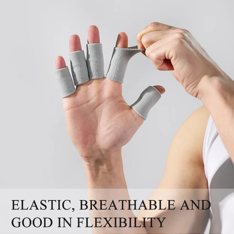 1 Pack (5 pieces) Knitted Elastic Unisex Breathable Finger Sleeves for Basketball Volleyball Daily Use for Men Women