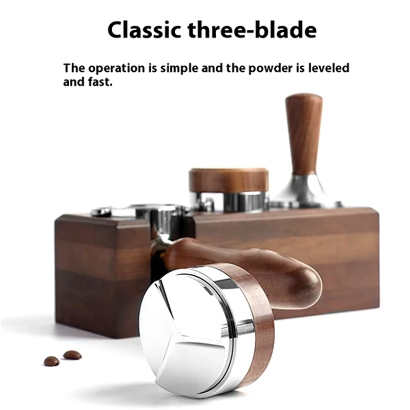 سدادة قهوة 58.5 مللي متر سدادة قهوة أداة توزيع القهوة غطاء الجوز مستوي الاسبريسو يناسب فلتر القهوة اسبريسو #6