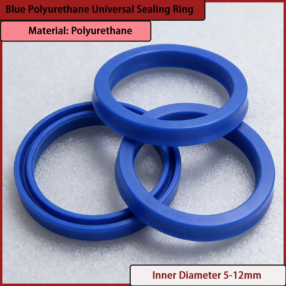 Blue polyurethane universal sealing ring with an inner diameter 5-12mm is used for mechanical,chemical,hydraulic equipment,etc