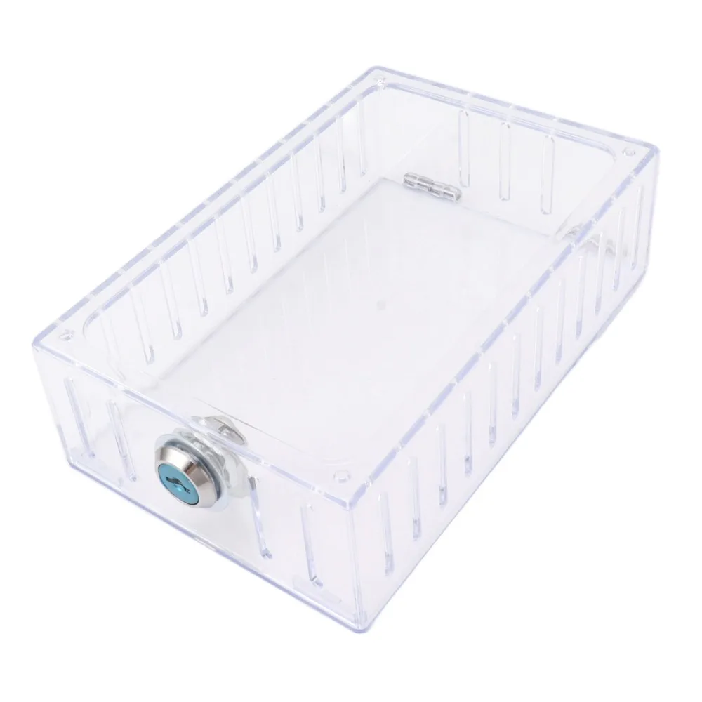 11pcs Large Size Thermostat Lock Box Universal Fit Clear Cover Thermostat Guard With Key Thermostat Protective Cover Home Use