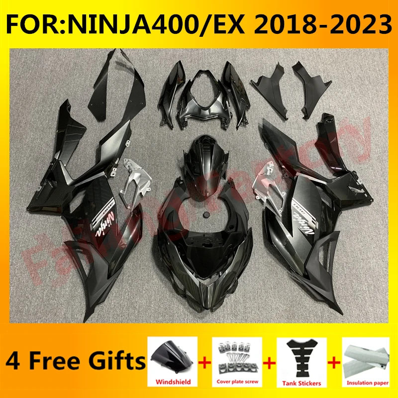 

Новый комплект обтекателей для мотоцикла ABS подходит для Ninja400 EX400 EX Ninja 400 2018 2019 2020 2021 2022 2023 полный обтекатель черный