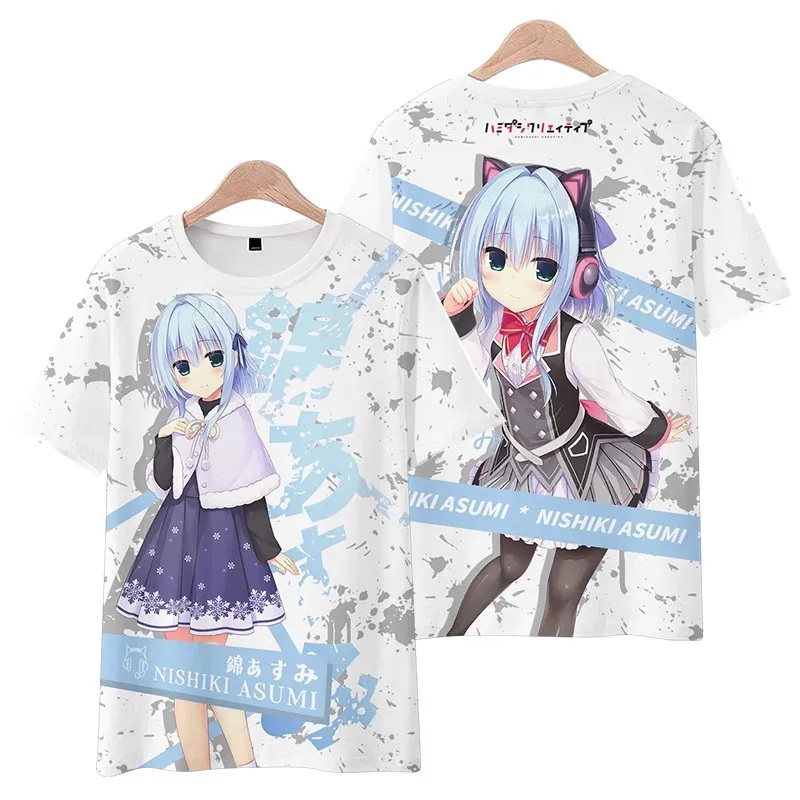 ハミダシクリエイティブ ゲーム アニメ Tシャツ,半袖カジュアルTシャツ,大人用Tシャツ,フルカラー,プラスサイズの服