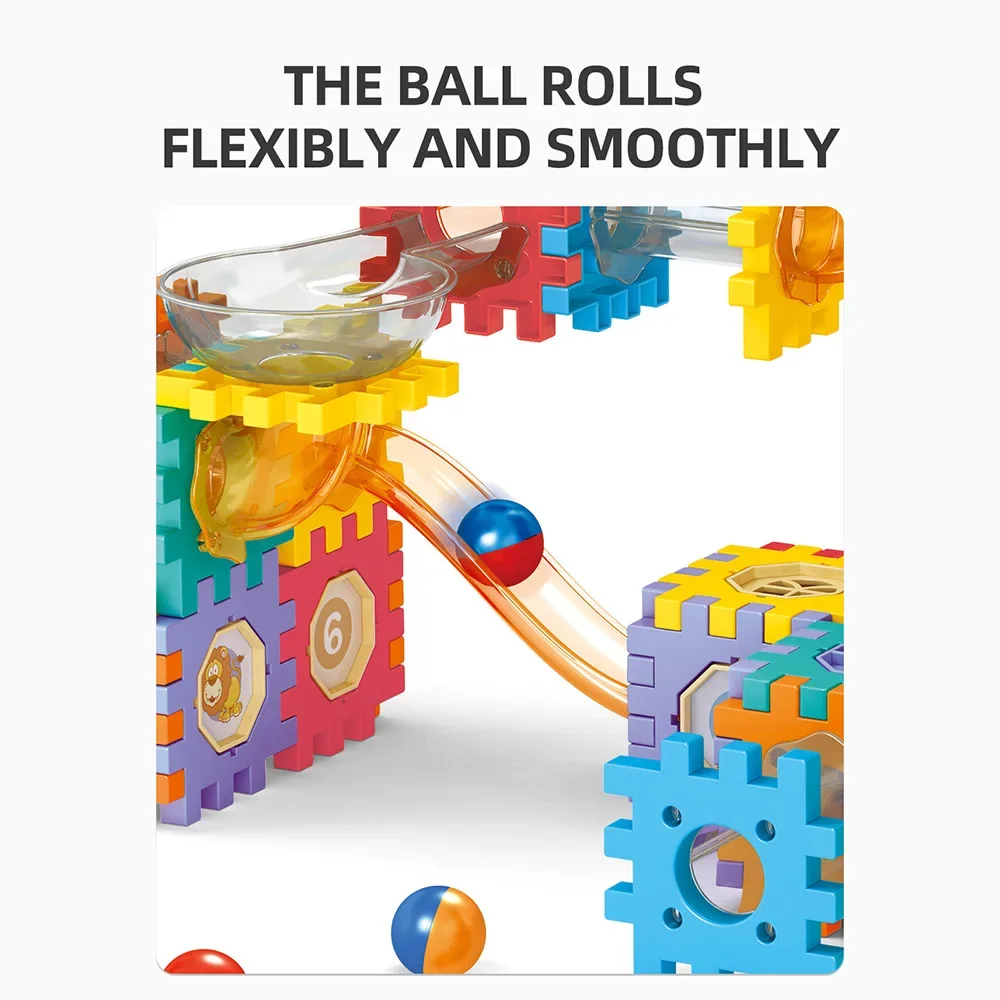 DIY Track Ball Building Blocks Children Educational Assembly Toy Kid Concentration Exercise Toys Gift Sets Boy Construction Game