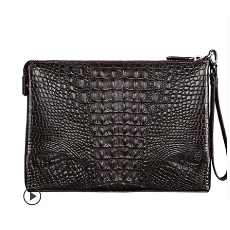 langhao men clutch bag handbags  Male crocodile  Hand bag  youth  zipper  leisure  Cross section  square  handbags men bag