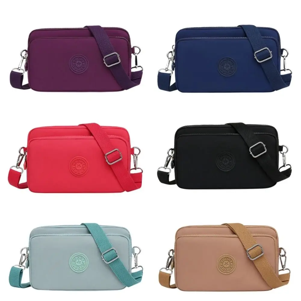 Bolso cruzado de tela Oxford de estilo coreano, bolso de hombro de tela Oxford de múltiples capas, monedero, bolso para teléfono