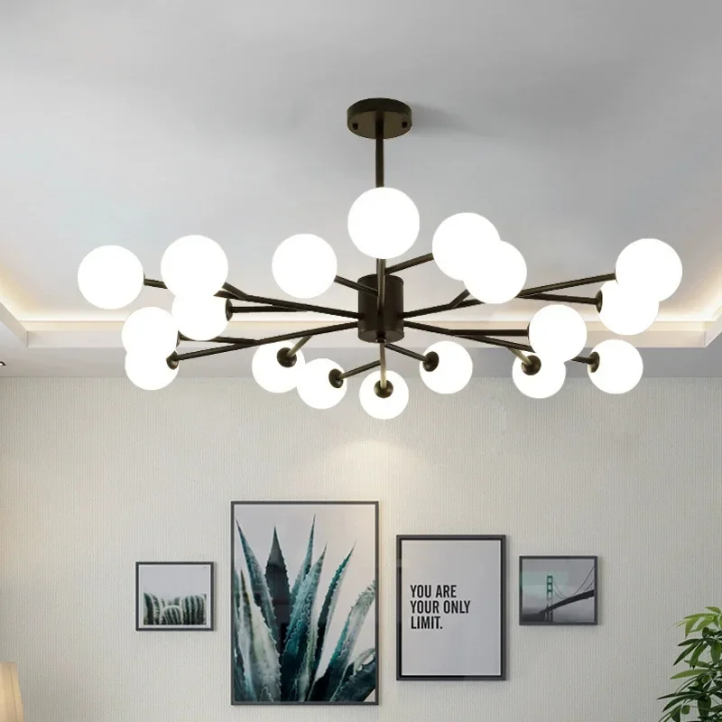 SANDYHA صالون قلادة LED أضواء الموضة الحديثة بسيطة ماجيك فول لغرفة الطعام فندق قاعة غرفة نوم تركيبات إضاءة ديكوريّة