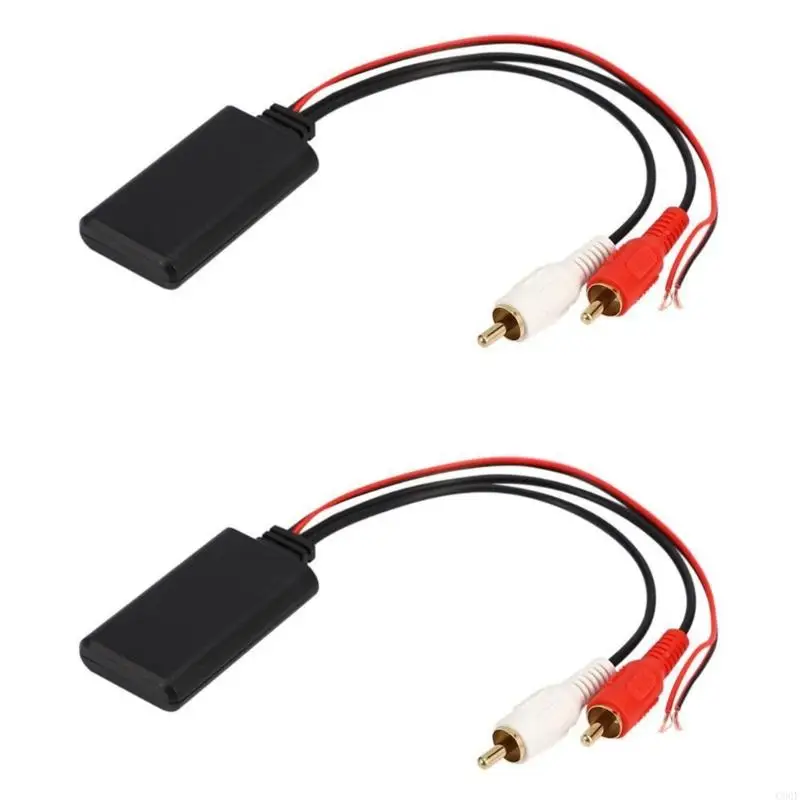 C90F Car Wireless Bluetooth-compatible Receiver Module Adapter Music Radio Stereo Sound Cable Adapter 2RCA Connector