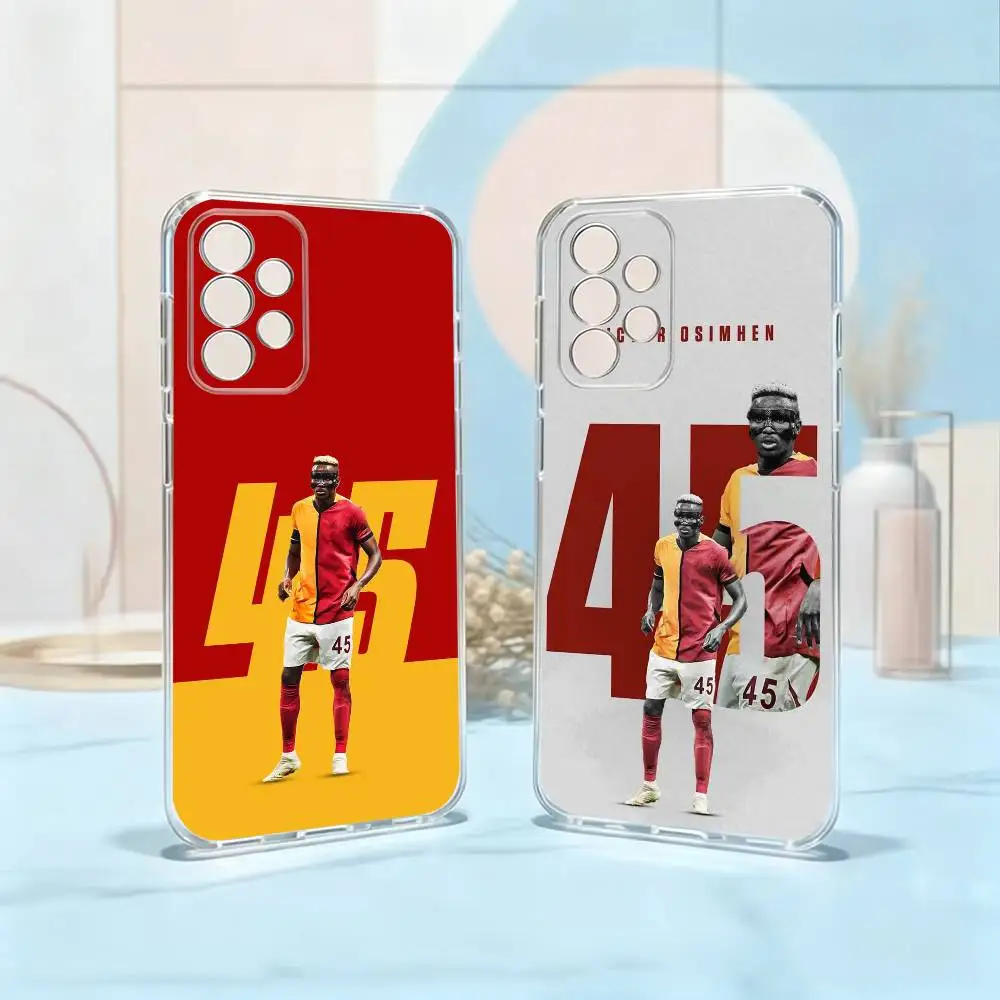Football star V-Victor Osimhen  Phone Case For Samsung S25,S24,S21,S22,S23,S30,Ultra,S20,Plus,Fe Transparent Cover Gift