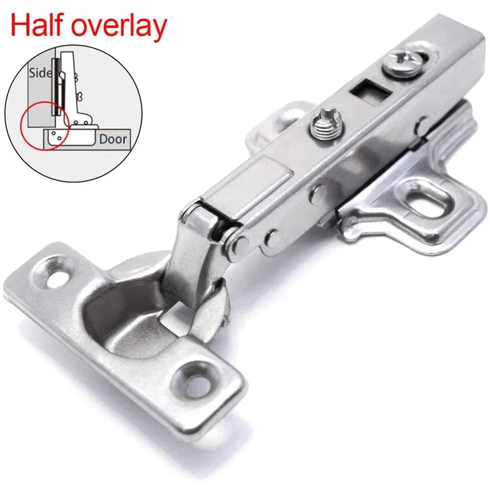 2Pcs/set 25mm Small Furniture Hinge Soft Close Damper For Kitchen Cabinet Cupboard Door Hinge Buffering Hardware Stainless Steel