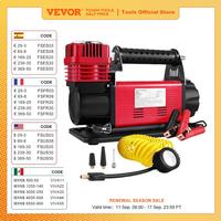 VEVOR 12V Portable Air Compressor Heavy Duty Car Inflator Pump 150PSI Single Cylinder RV Motorcycle Tire Air Pump Car Accessorie