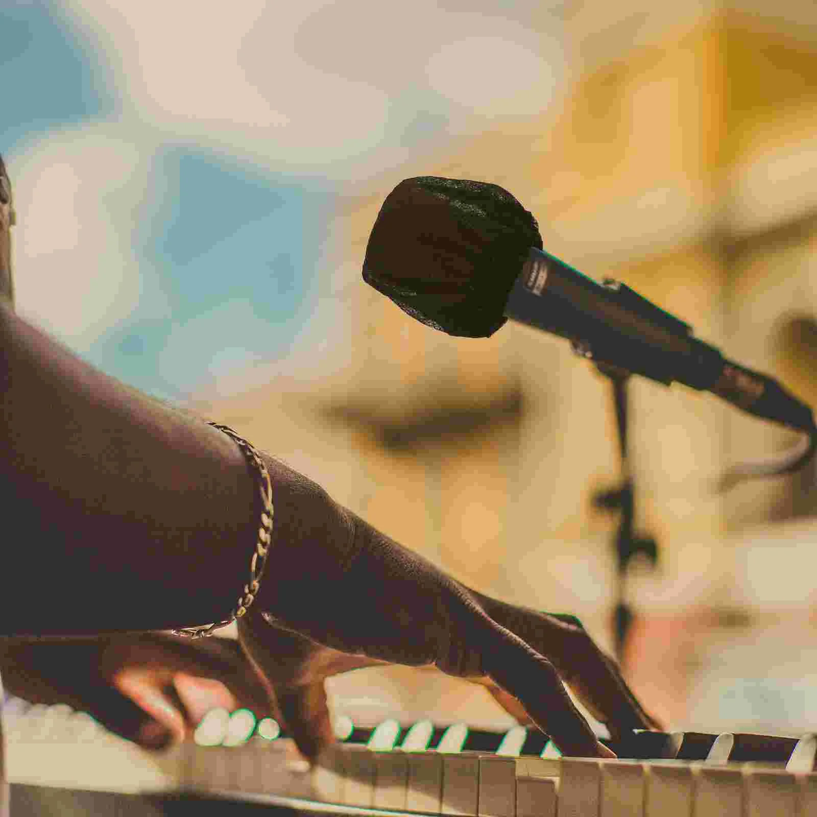 100Pcs Disposable Microphone Cover Non-woven Mic Sleeve Microphone Protector