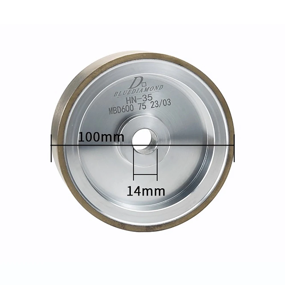 Lens Edging Machine Wheel - 600-Grit Emery Grinding Wheel for Eyeglass Edge Cutting & Polishing - 100x35x14mm