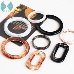 DIY jewelry accessories Japan and South Korea acetic acid large circle ring oval ring earrings  material pendant