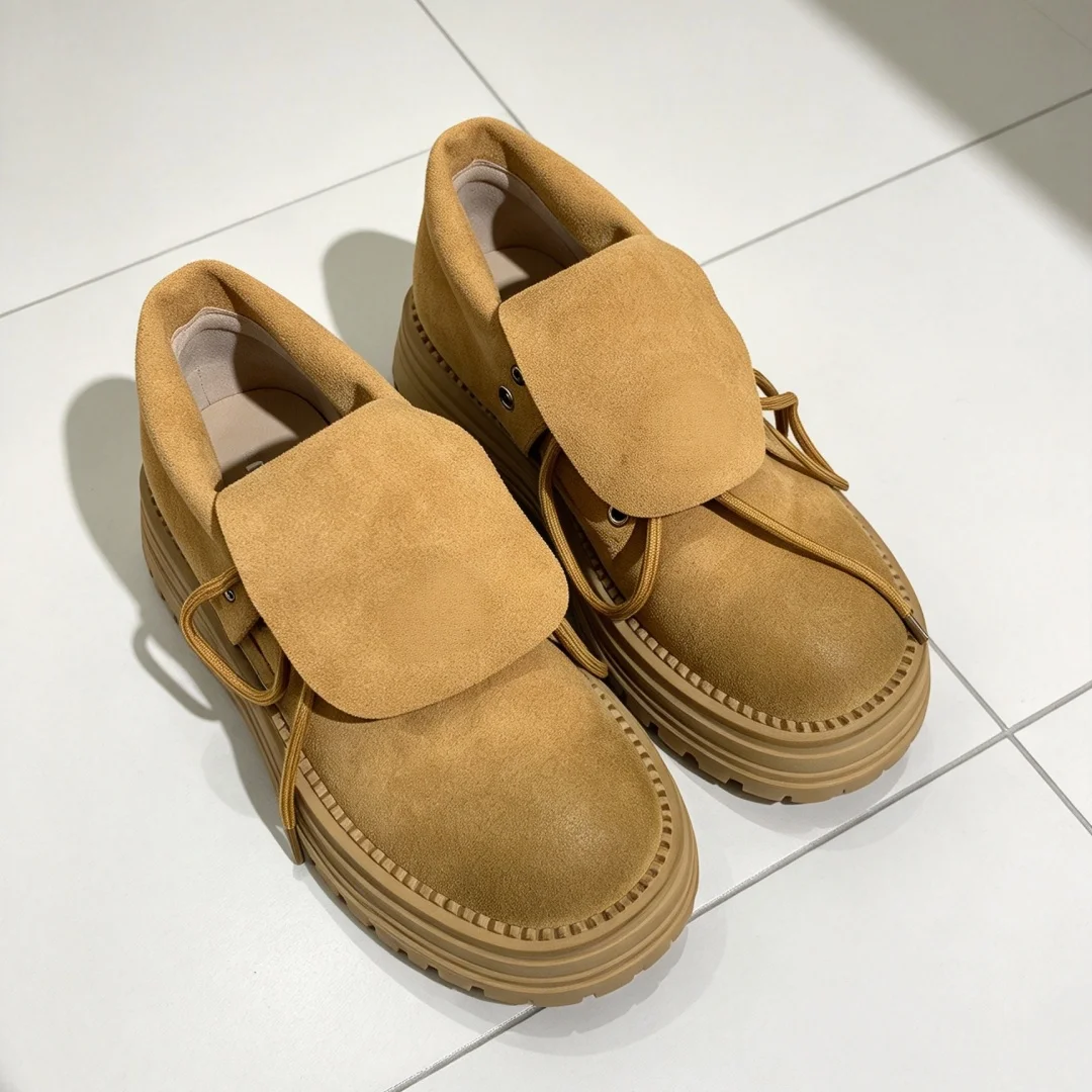 Luxury Brand Outdoor Casual Shoes Women's Commuter Shoes Hiking Shoes Handcrafted Versatile Stylish Upper Suede Casual Wear