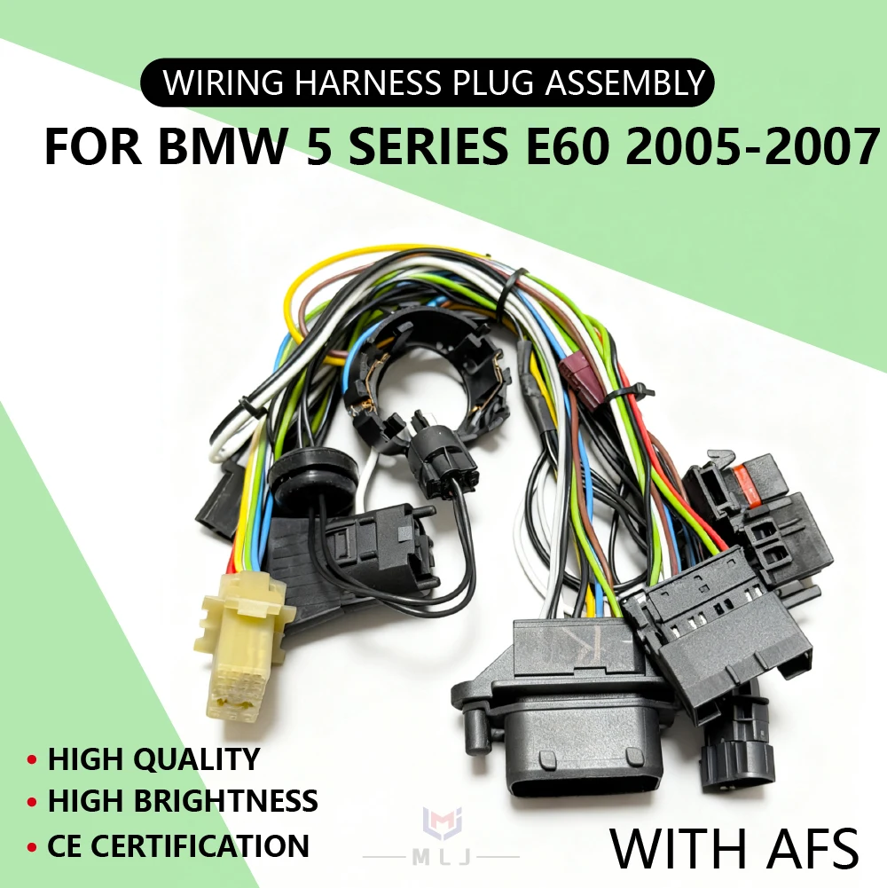 

For BMW 5 Serises E60 E61 2005 2006 2007 AFS Car Headlight Wiring Harness Headlight Internal Wire Harness Plug Car Accessories