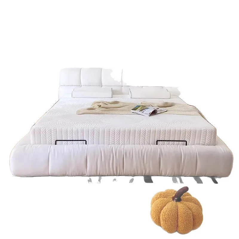 

Lifting fabric bed integrated zero-pressure cotton bed bedroom double puff soft bed