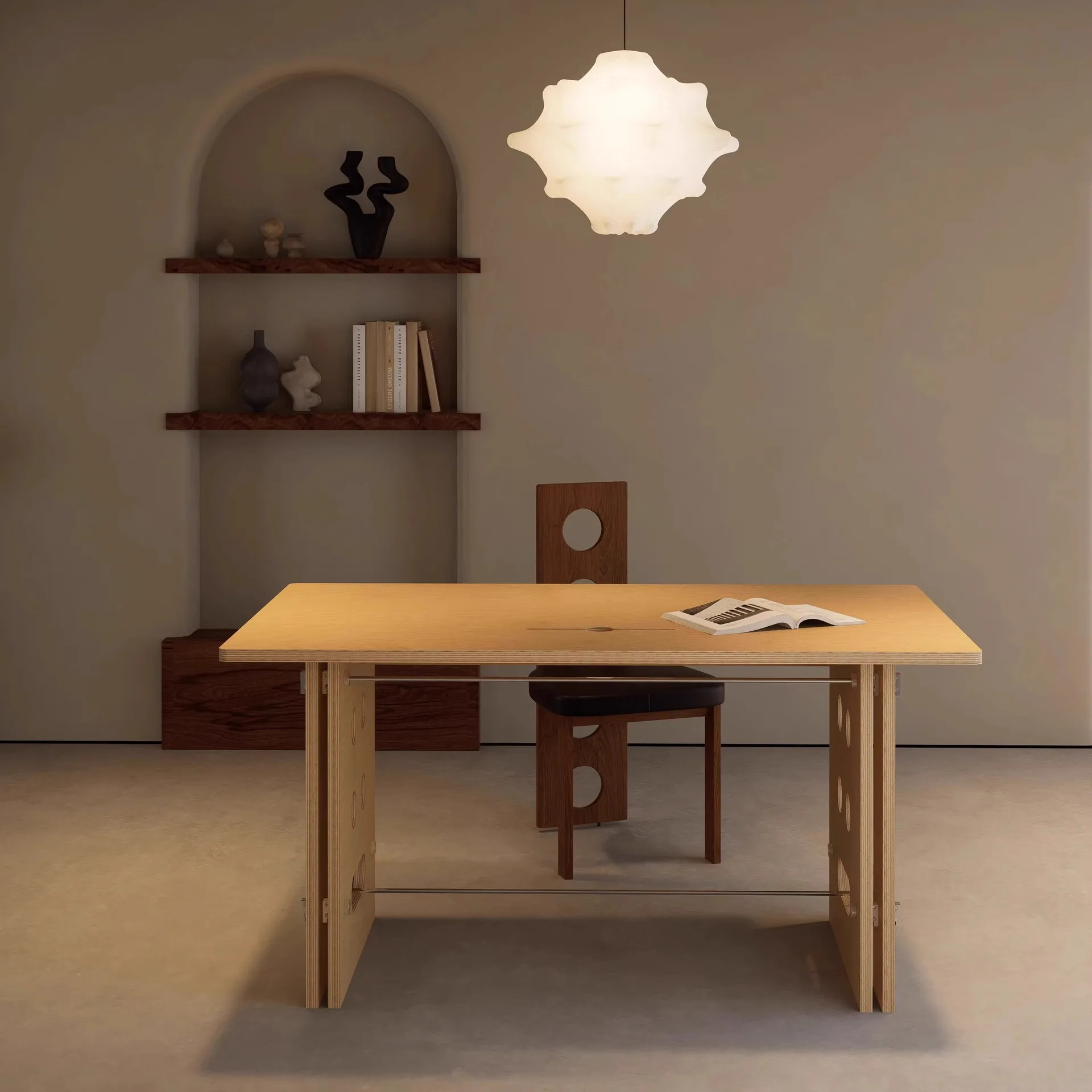 Medieval, minimalist, solid wood, high-end, desk, computer, modern