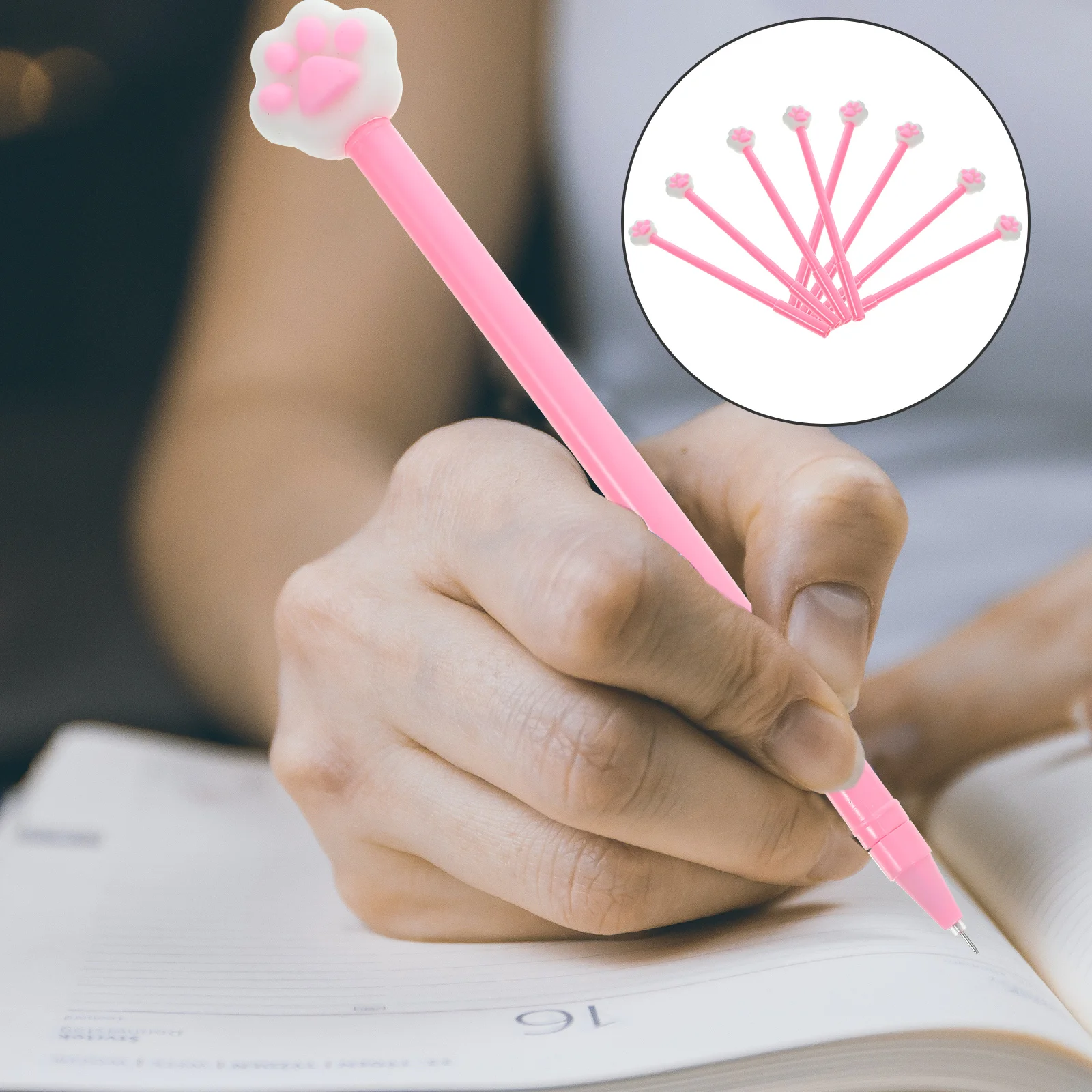 

16 шт., гелевые ручки «кошачья лапа», креативные цветные гелевые ручки, гладкое письмо для студентов, школьная офисная ручка для подписи, принадлежности для рисования