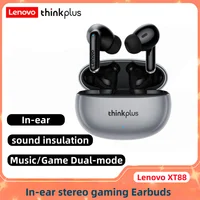 Écouteurs Bluetooth intra-auriculaires Lenovo Thinkplus XT88 avec deux microphones, réduction de bruit stéréo, basses HIFI, écouteurs tactiles 1