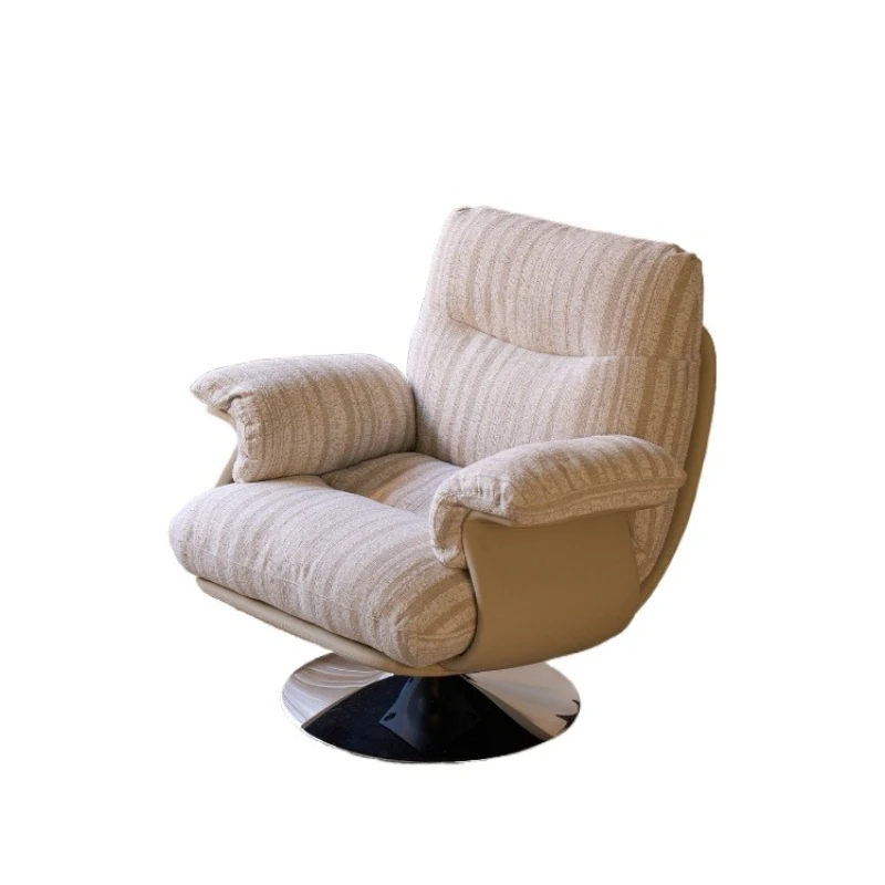 

French living room leisure removable and washable cotton and linen fabric sofa swivel chair