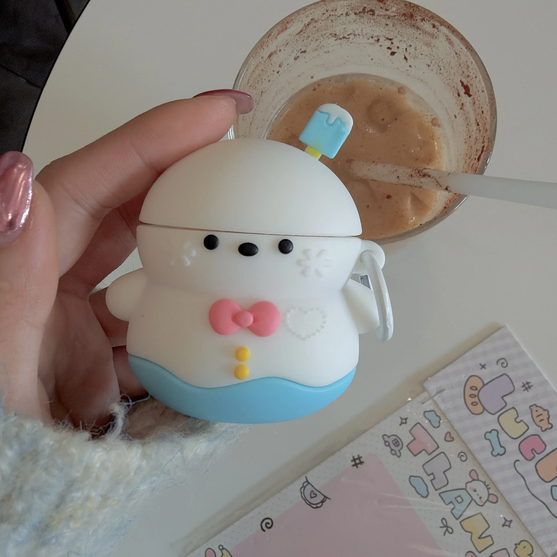 

For AirPods Pro3 Pro2 Pro for AirPods1 2 3 4th Generation Wireless Bluetooth Headset Cover Cute Snowman Silicone Shell Anti Fall