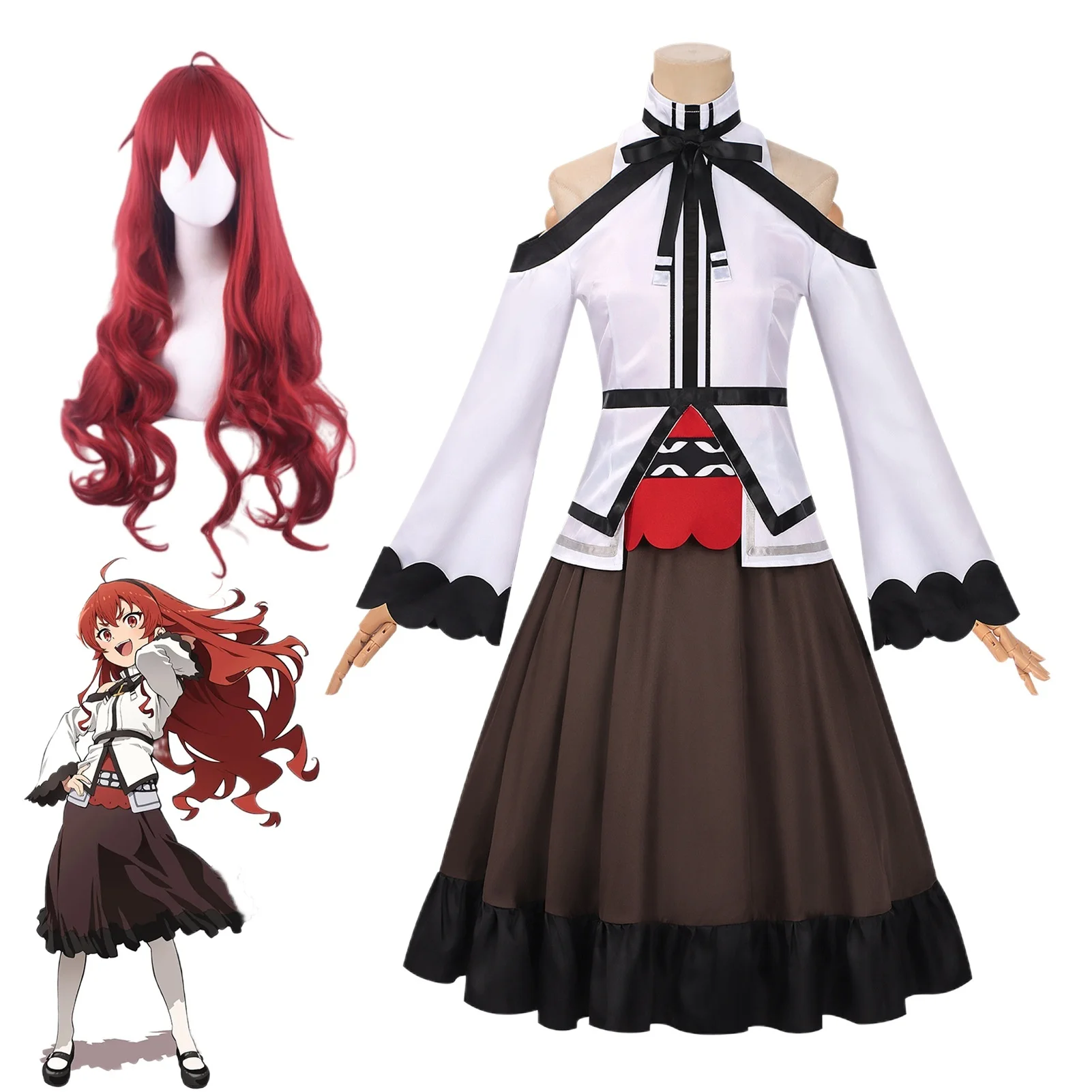 Mushoku Tensei Eris Boreas Greyrat Cosplay Costume Wig Berserk Sword King Cute Girl Battle Outfit Anime Halloween Full Set