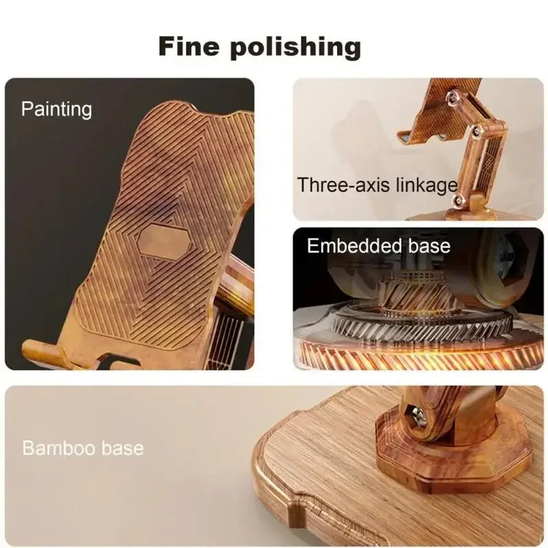 Houten telefoonhouder Opvouwbare standaard Smartphone-ondersteuning Tabletstandaard Desktop Telefoonhouder Beugel Draagbare telefoon Tablet Desktop Rack